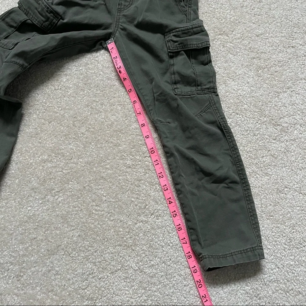 H&M Green Pull On Elastic Waist Cotton Cargo Pants Boys Size 6-7 - Picture 5 of 7